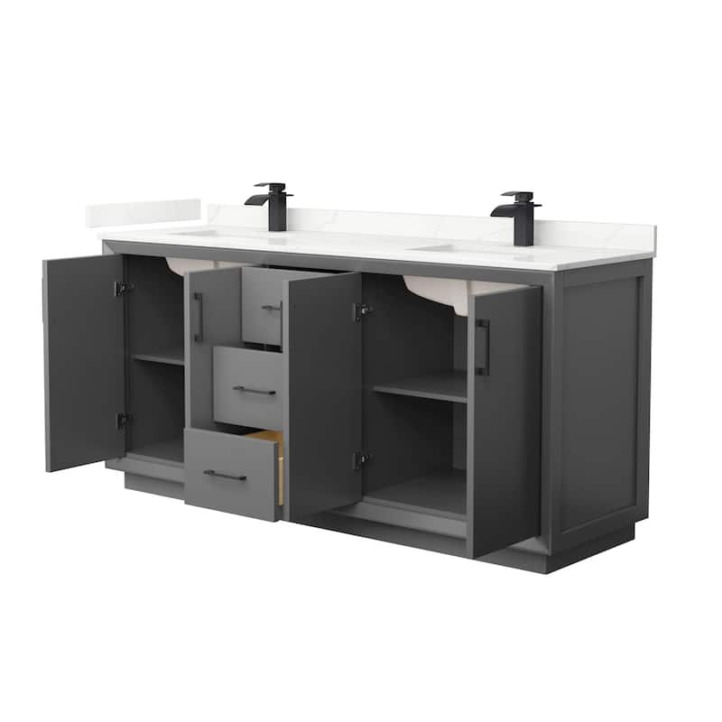 Wyndham Collection WCF414172D-QTZ-UNSMXX Strada 72" Free Standing