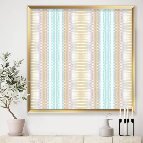 Designart 'Baby Blue and Brown' Mid-Century Modern Premium Framed Art Print. Opens flyout.