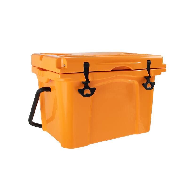 25QT Portable Cooler, Insulated Hard Cooler with Bottle Opener, Cup Holder, Forming Ruler, Travel, Beach, Camping, Fishing