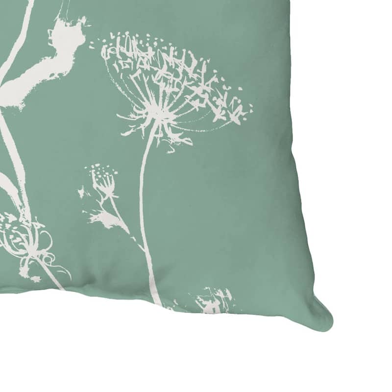 Breezy Wildflower Throw Pillow