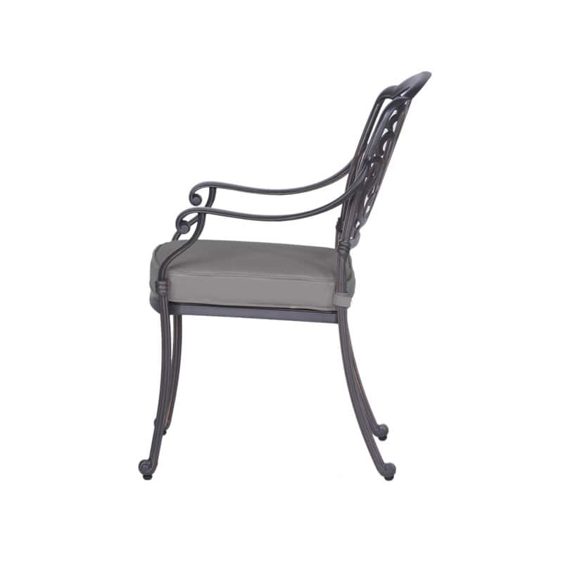 Saybrook Powder-coated Aluminum Arm Chair with Cushion, Set of 2
