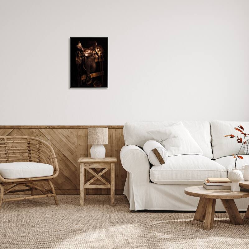 Stupell Vintage Saddle Photography Framed Giclee Art Design by PBurchettePhoto