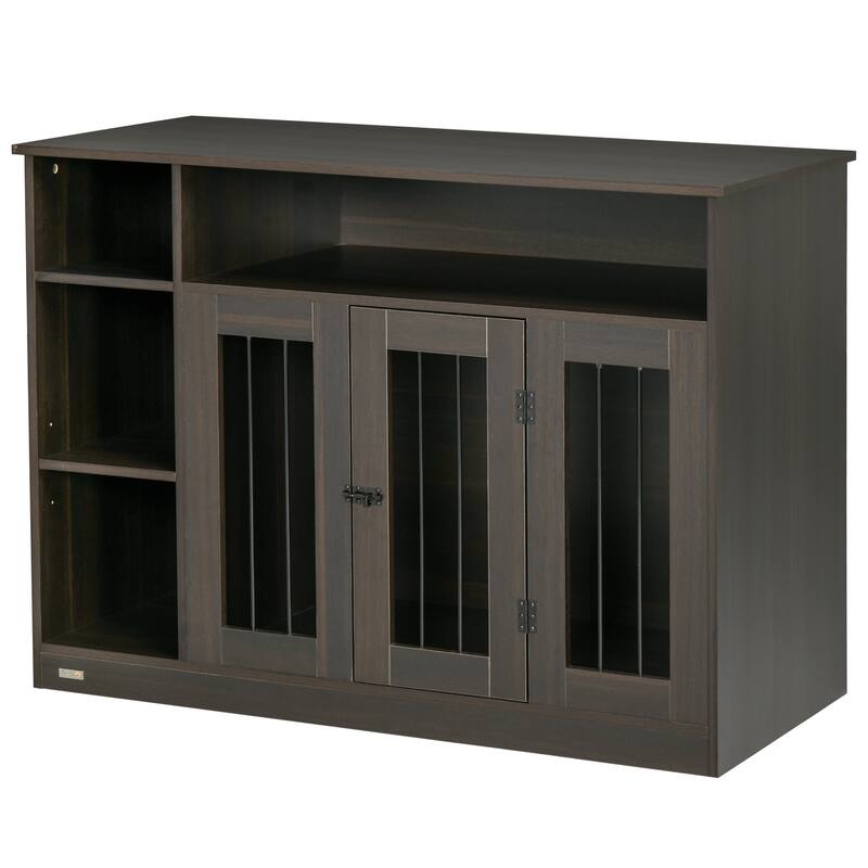 Dog Crate with Adjustable Shelf, Dog Crate End Table, Indoor Pet Crate for Medium and Large Dogs, with Large Flat Surface
