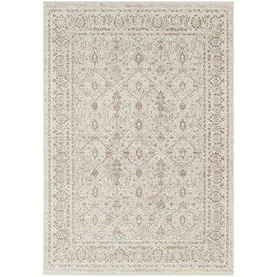 Nourison Shadows Indoor only Ivory Grey Persian Area Rug