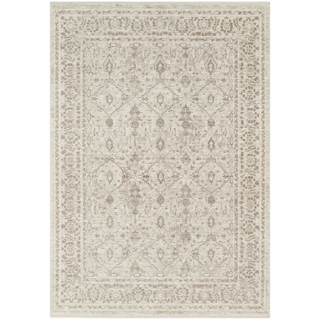 Nourison Shadows Indoor only Ivory Grey Persian Area Rug