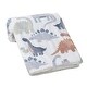 preview thumbnail 4 of 5, Lambs & Ivy Dino-Might Ultra-Soft Fleece Watercolor Dinosaur Baby Blanket
