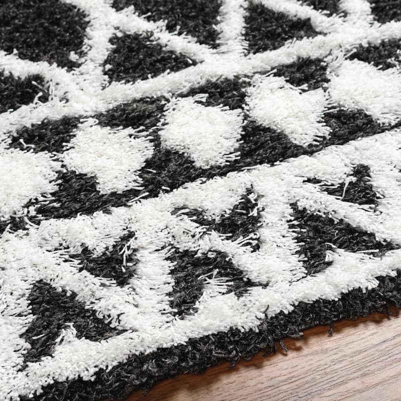 Livabliss Barbery Moroccan Border Plush Area Rug