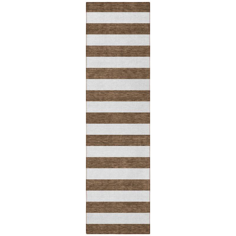 Almosi Stripe Weather Resistant Blended Style Outdoor Rug