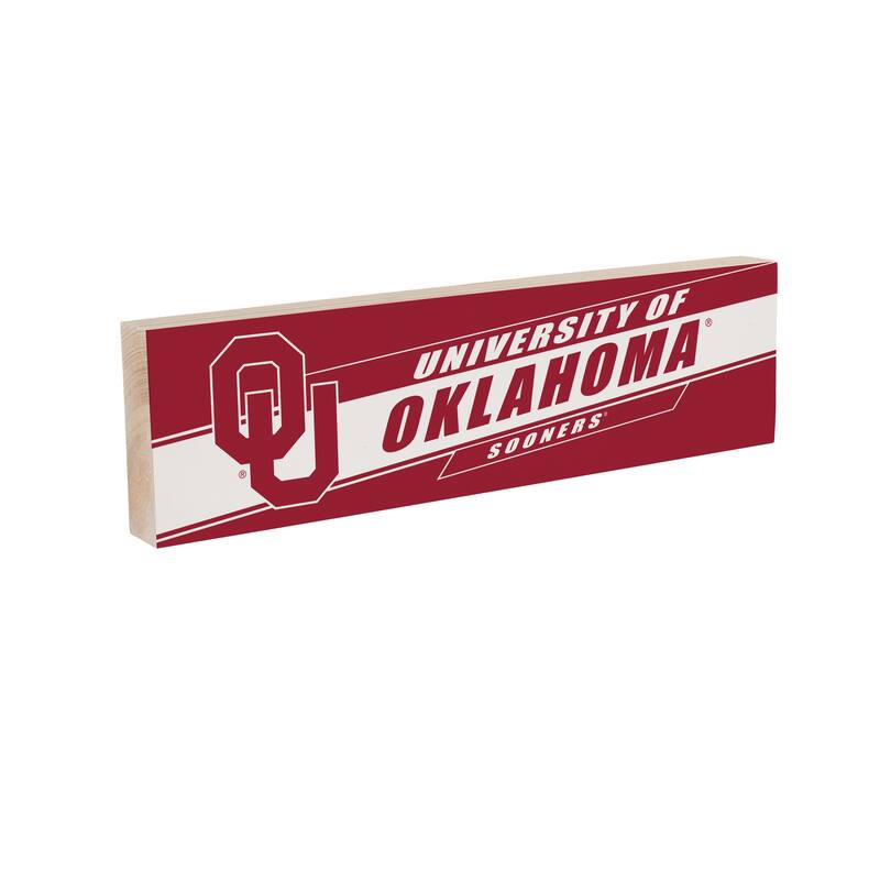 University of Oklahoma Wooden Tabletop Mantel Shelf Sign