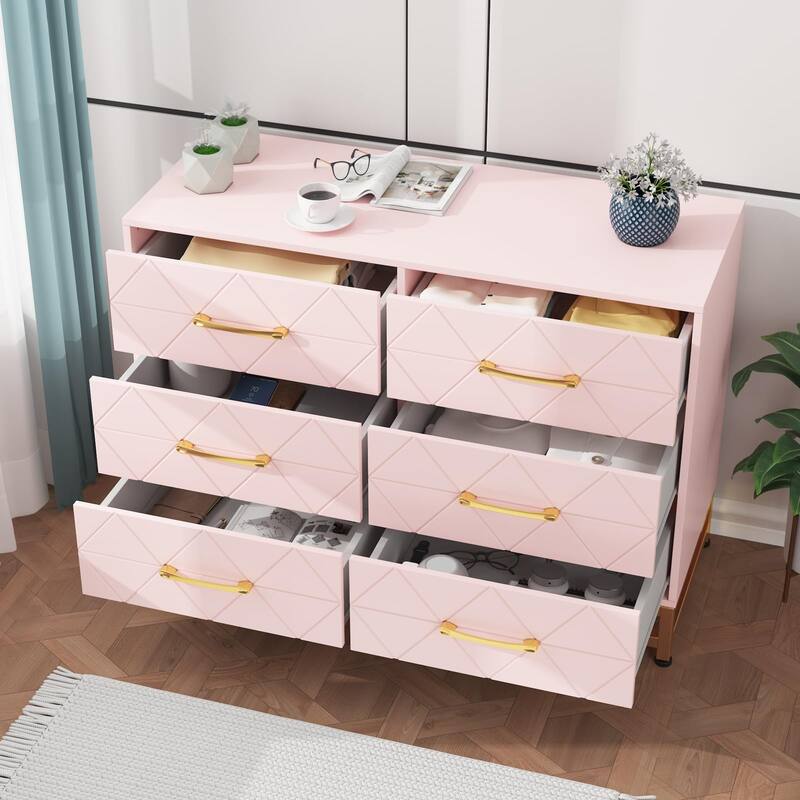 6/8 Drawer Dresser for Bedroom, Large Modern Storage Chest for Closet