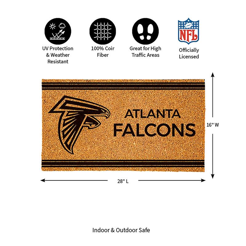 Atlanta Falcons Monochrome Indoor/Outdoor Coir Door Mat