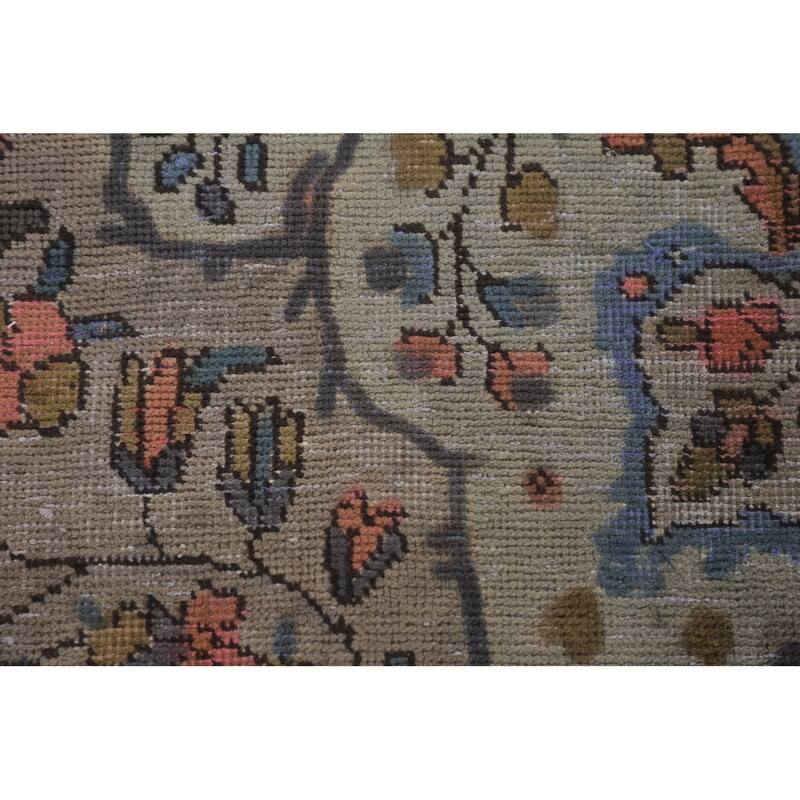 Distressed Over-Dyed Tabriz Persian Vintage Rug Handmade Wool Carpet - 6'9"x 9'6"