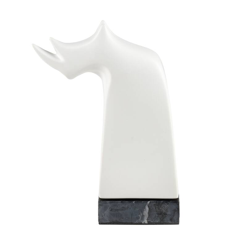 Elk Home Serengeti Matte White Earthenware Sculpture