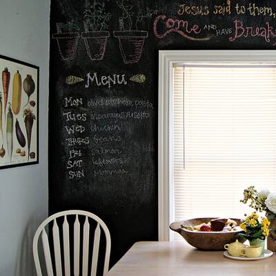 Walplus Blackboard Chalkboard Wall Sticker 79 inches Peel & Stick with Chalks