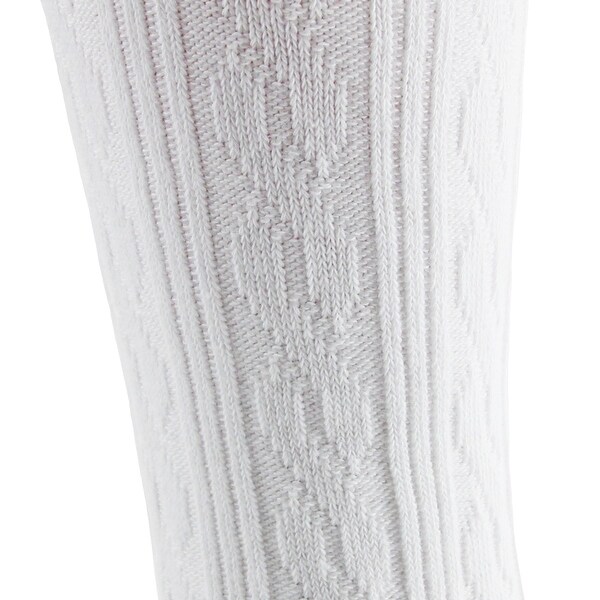 girls black cable knit tights