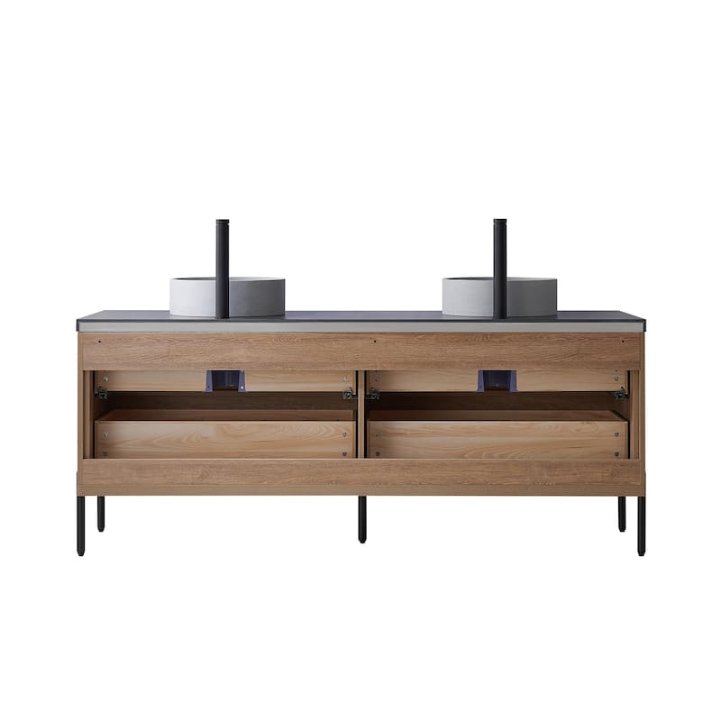 Trento Bath Vanity with Sintered Stone Top with Concrete Sink (C)