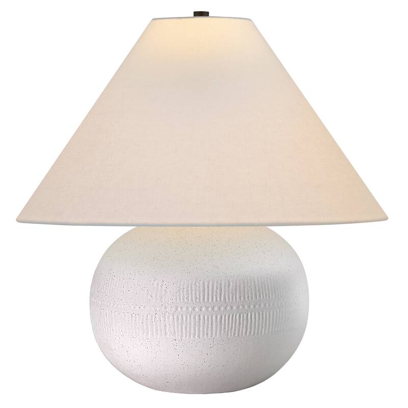 Willa 18" Tall Textured Ceramic Table Lamp with Fabric Shade - 16" Wide