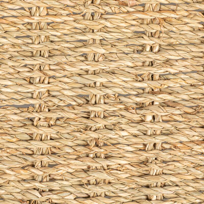 Handwoven Tray with Scalloped Edge and Handles