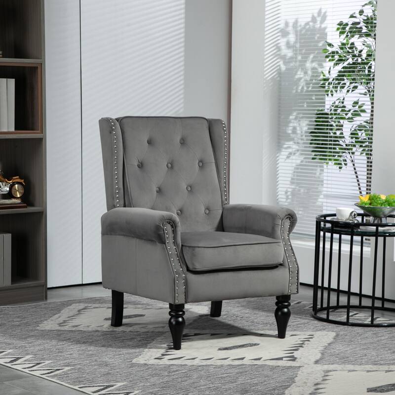 Mid Century Nailhead Decorative Armchair