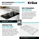 preview thumbnail 14 of 122, KRAUS Bellucci Workstation Undermount Granite Composite Kitchen Sink