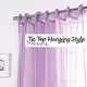 preview thumbnail 12 of 39, Aurora Home Textured Faux Linen Romantic Tie Top Curtain Panel Pair