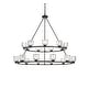 preview thumbnail 26 of 28, Colton Two-Tier Chandelier Black - 48"