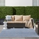 preview thumbnail 165 of 183, Nourison Essentials Solid Contemporary Indoor/ Outdoor Area Rug 5' Square - Blue/Grey