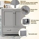 preview thumbnail 81 of 191, GDFStudio - Aurora Wood Bathroom Vanity Set with Ceramic Sink and Divided Drawers