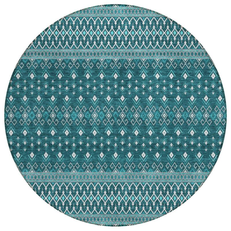 Machine Washable Indoor/ Outdoor Chantille Boho Morrocan Rug