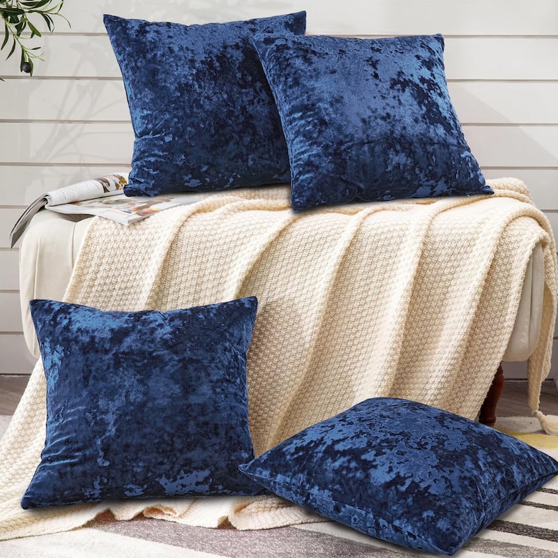 Rancho Crushed Velvet Throw Pillow Cover Set, NO INSERT