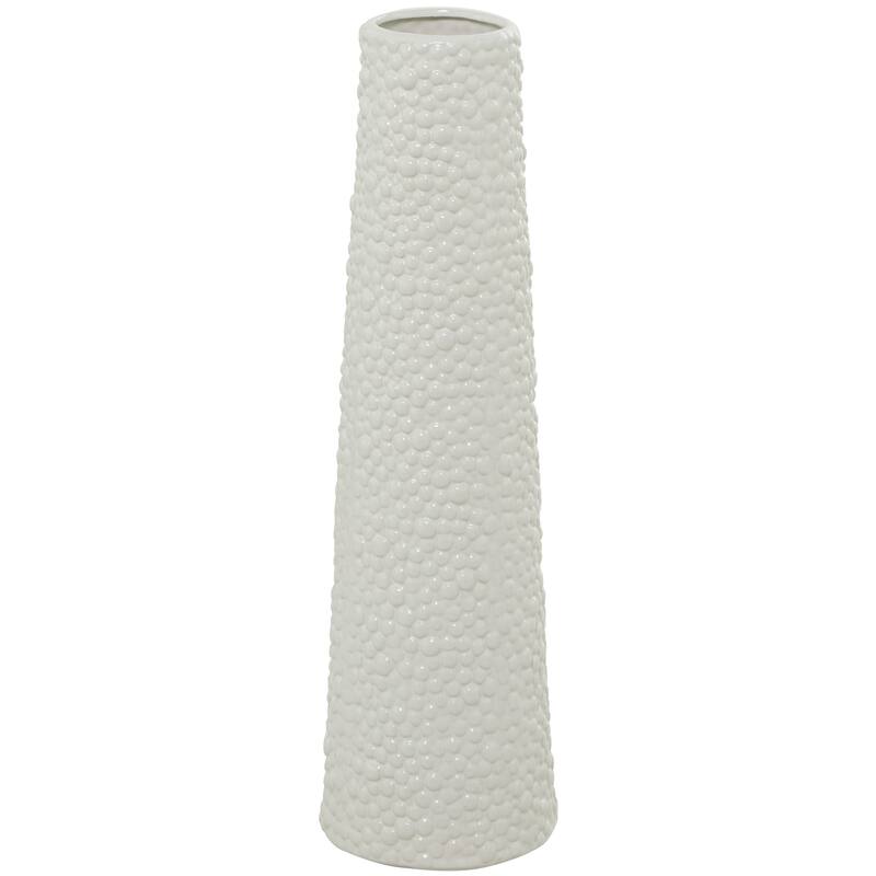 Minimalist Ceramic Modern Tall Vase with Bubble Texture - Silver, Black, Gold, White