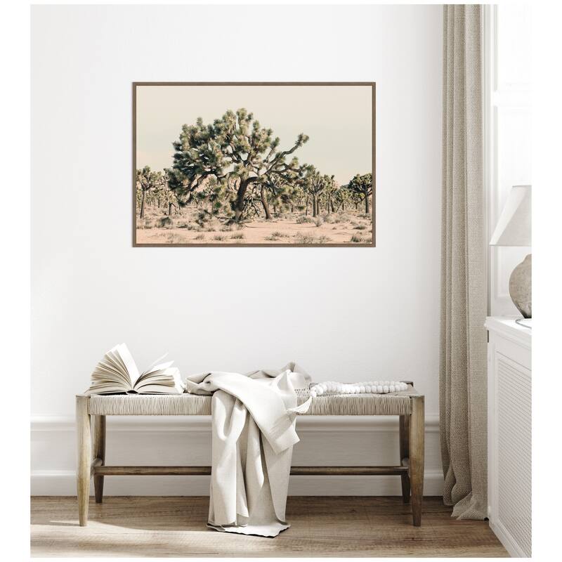 Kate and Laurel Joshua Tree No. 1 by Alicia Bock Framed Canvas Wall Art Print