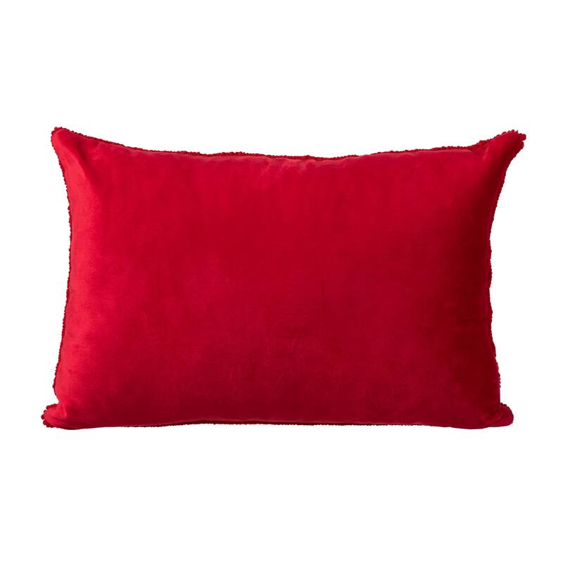 Glitzhome 18"L Valentine's Hooked LOVE Pillow