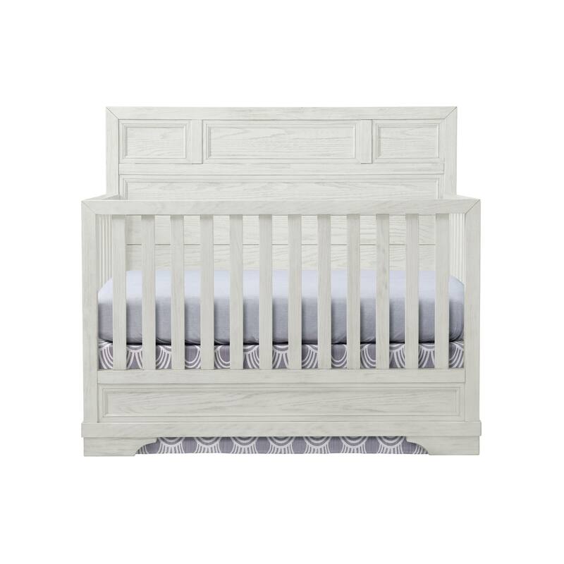Foundry 56" Wide Traditional Wood Convertible Crib, White Dove