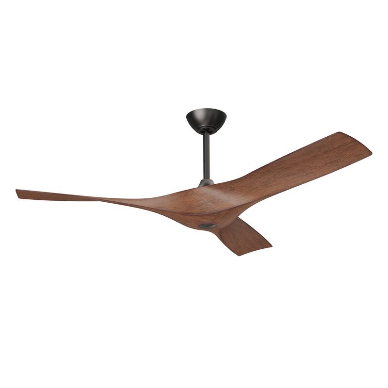 52-inch Nautical Walnut 3-Blade Propeller Ceiling Fan with Remote for Patio
