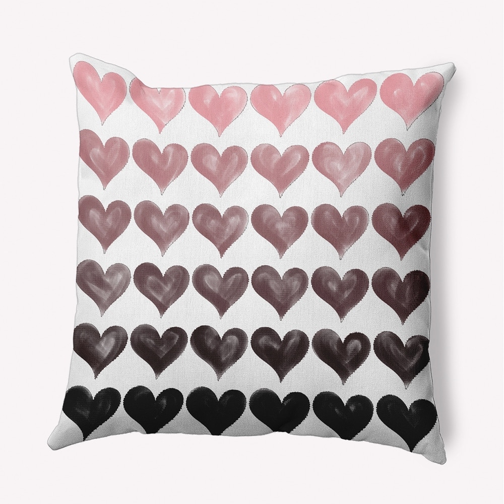 Colored Hearts Valentine's Day Decorative Indoor Pillow
