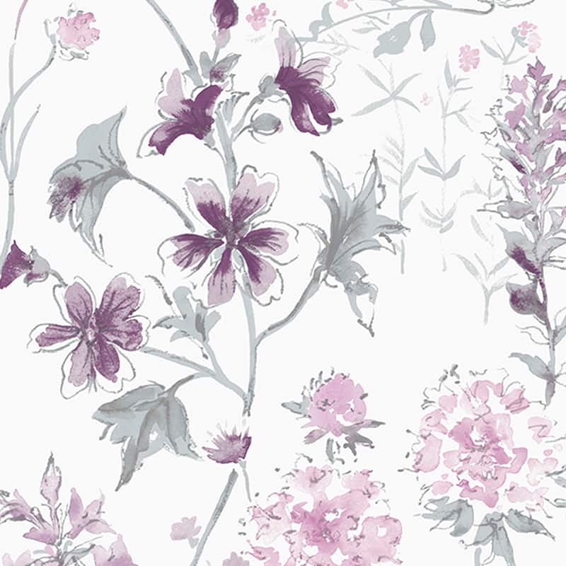 Laura Ashley Wild Meadow Pale Iris Wallpaper