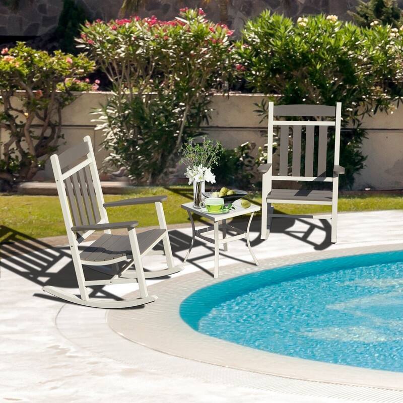 Domi Outdoor Rocking Chair Set – High Back, Weather-Resistant Porch Rockers for Patio