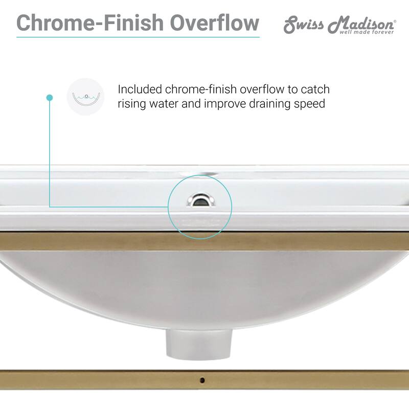 Pierre 30 Single, Open Shelf, Metal Frame Bathroom Vanity