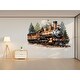 preview thumbnail 10 of 10, Train Wall Decal Train Wall Sticker Train Art Train Wall Vinyl Wall Decal