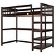 preview thumbnail 41 of 43, Traditional & Simple Design Twin Size Loft Bed with Storage Shelves and Workstation,Support Slats and Stable Guardrails