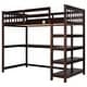 preview thumbnail 44 of 46, Twin Size Loft Bed with Storage Shelves and Under-bed Desk, White