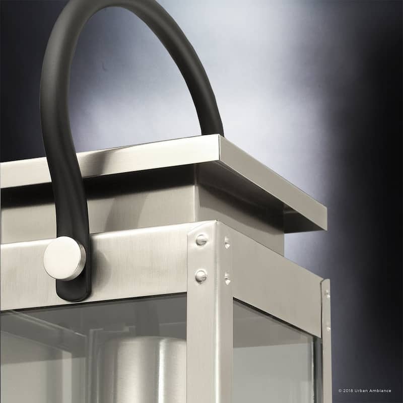 Luxury Nautical Stainless Steel Outdoor Wall Light by Urban Ambiance - 19-3/8"H x 7-7/8"W x 6-1/2"Dep