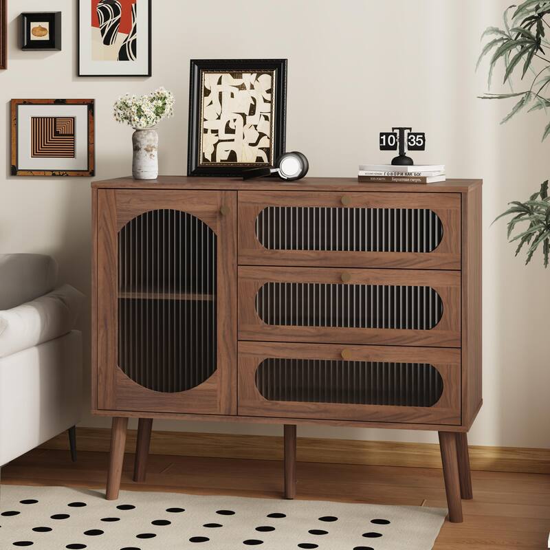 Accent Cabinet with 3 Drawers and Door