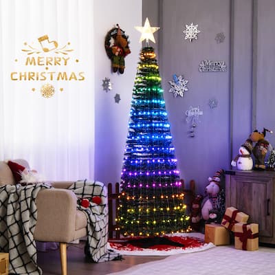 6 FT Spiral Christmas Tree w/ LED Lights 10 Lighting Modes APP Control