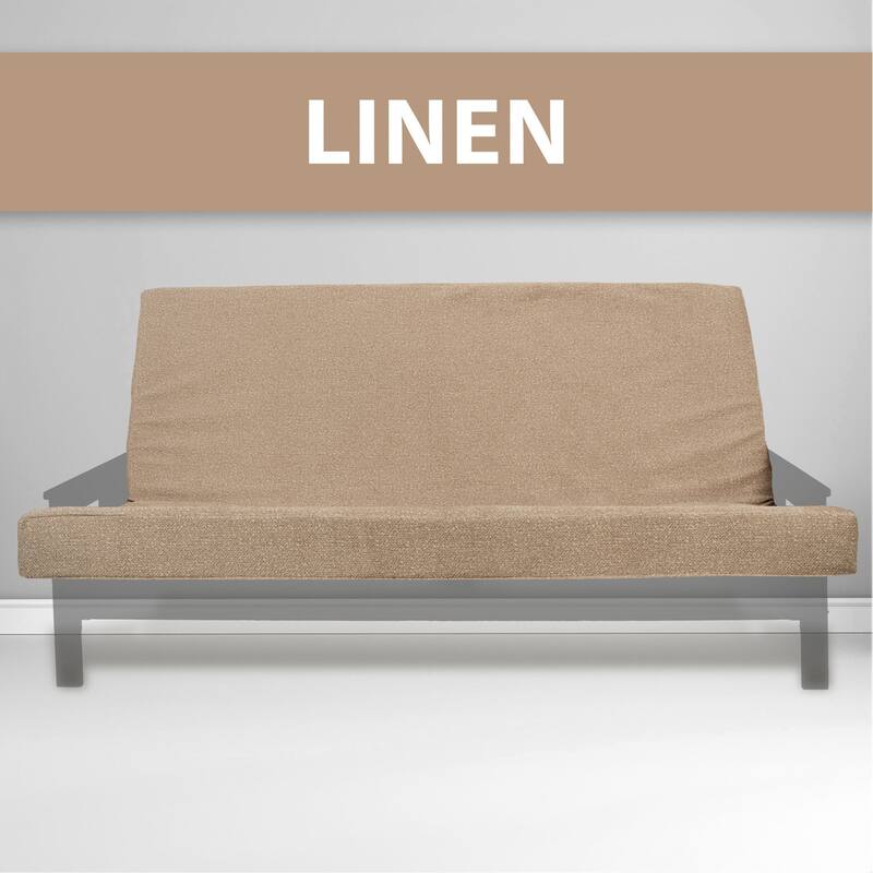 Memory Foam Infused Futon Mattress Full XL - Washable Removable Cover, Thick Foldable Sofa Bed Cushion (Frame NOT Included)