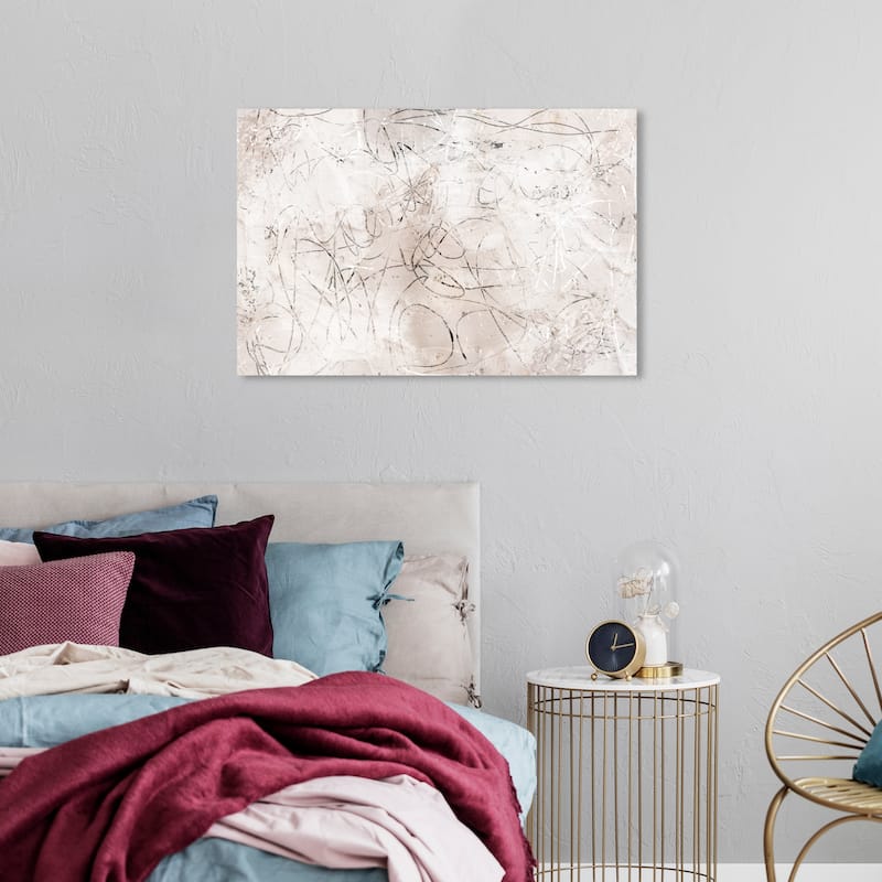 Wynwood Studio Abstract Yeso Dreamer White and Beige Modern & Contemporary Wall Art Canvas Print - 24 x 36