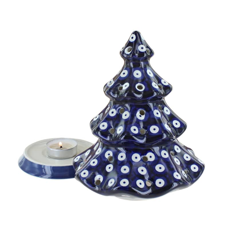 Blue Rose Polish Pottery C012 Manufaktura Tree Luminary