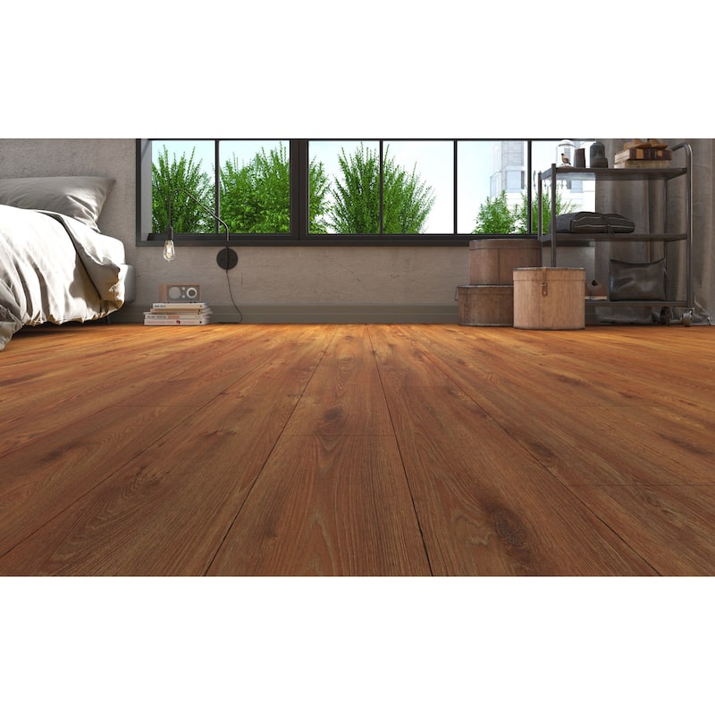 SAFAVIEH Parquet Flooring Effect Altay High-Density Engineered Wood Planks - Brown/Oak (8-pcs) - 191X1200mm