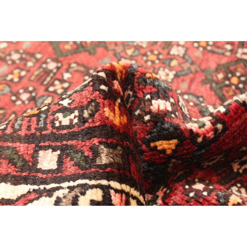 ECARPETGALLERY Hand-knotted Andelz Dark Red Wool Rug - 3'8 x 5'3